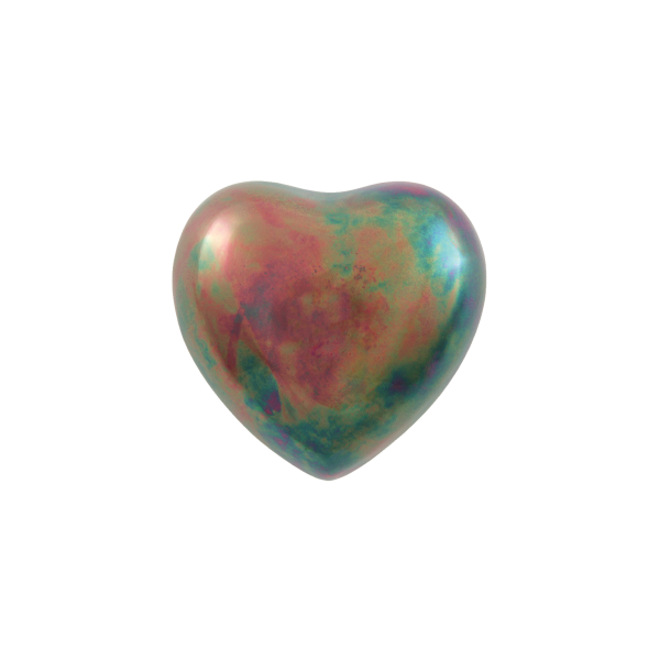 Vivid Raku Keepsake Heart Urn